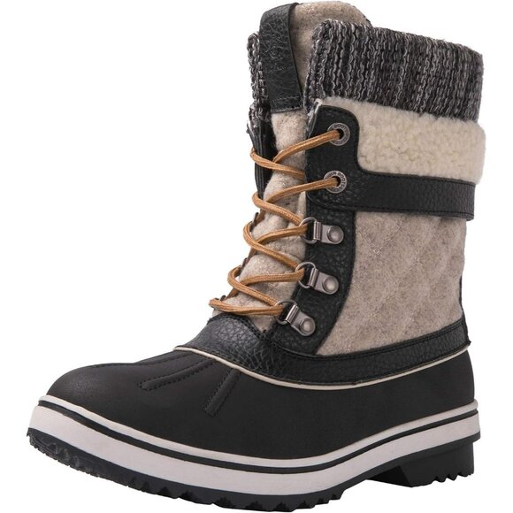 〽️Women's 1910 Beige Globalwin Waterproof Insulated Winter Women Snow Boots